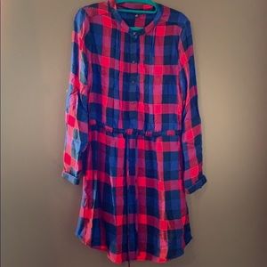 Lucky brand plaid tunic dress